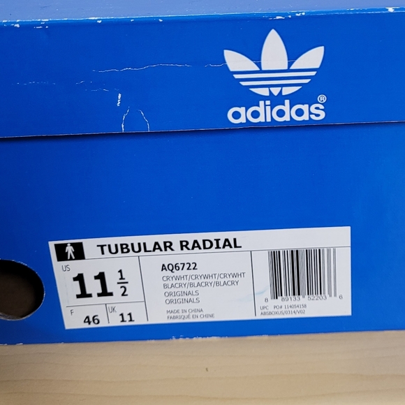 Adidas Original Tubular Radial White on White Men's Size 11.5 - Picture 12 of 12